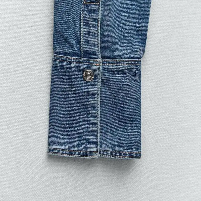 American 2024 New Model Distressed Raw Button & Body Hot Sale Custom Made Print Dtf logo Vintage Denim Jacket