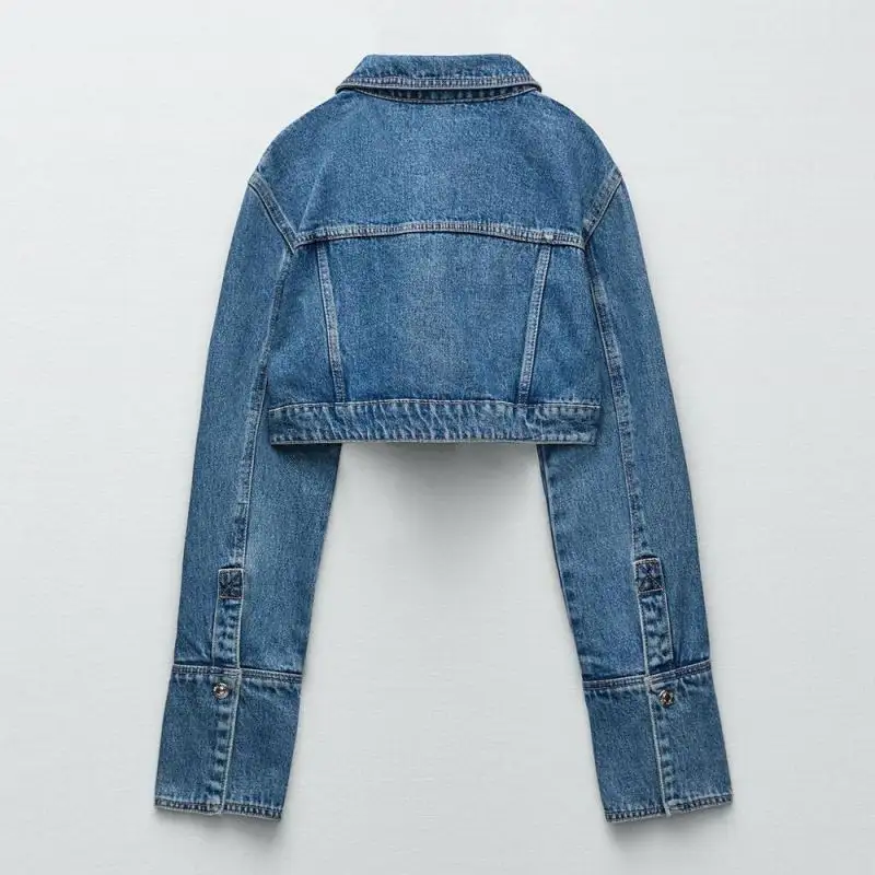 American 2024 New Model Distressed Raw Button & Body Hot Sale Custom Made Print Dtf logo Vintage Denim Jacket