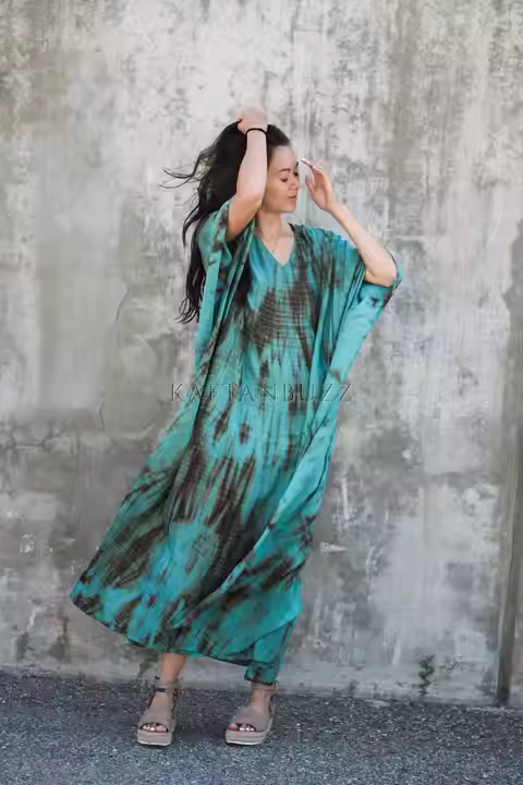 Wholesale Lot Indian Cotton Tie Dye Kaftan Dress Maxi Caftan Summer Kaftan Dress Sleepwear Maternity Wear Floral Kaftan