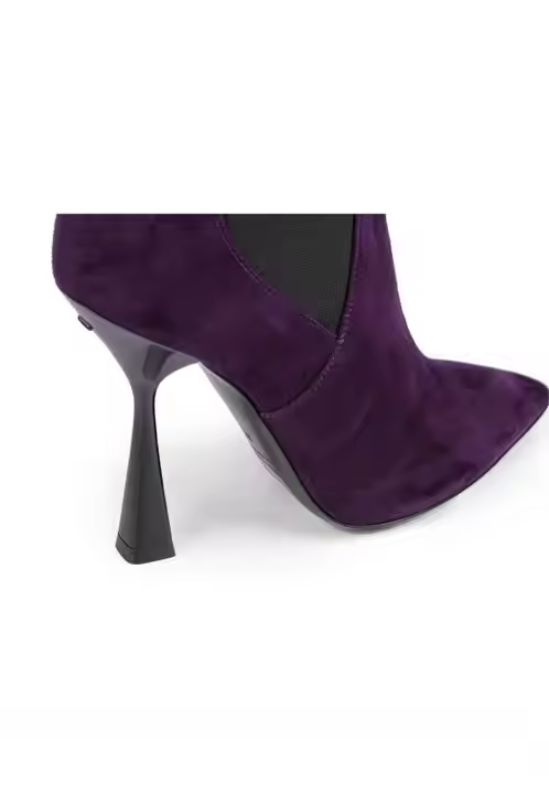 Top Quality Purple Fashionable Ankle Boots Shoes in Genuine Leather Made in Italy for Export Sale