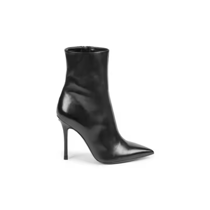 High Quality Genuine Leather Black Color Women Anke Boots Zip Closure Fashion Shoes for All Season Made in Italy