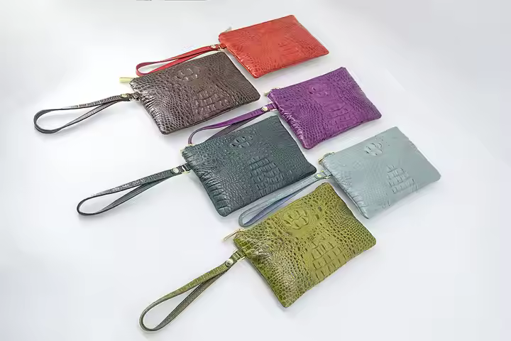 Croco Leather Purse Fashion Womens Purse Leather Wallet Long Ladies Clutch Bag Purse