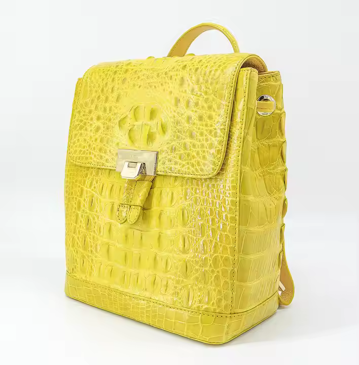 Luxury Genuine Crocodile Leather Backpack High Quality Custom Designer Women's Backpack Size L22 X W13 X H26.5cm Customized Bag