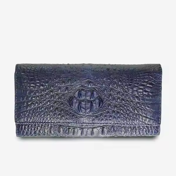 Factory Long Wallet Purse for Women Girls Genuine Etoxic Croco Leather Fashion Clutch Shoulder Bags Handbag