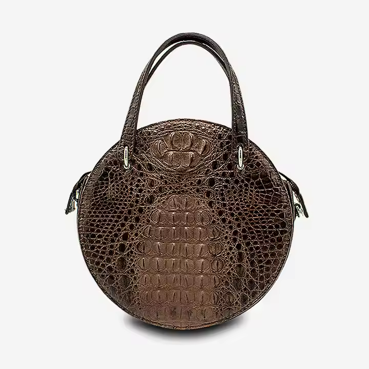 Premium Women's Fashion Handbag 100% Luxury Crocodile Skin Bucket Shape Leather Bag Made in Vietnam