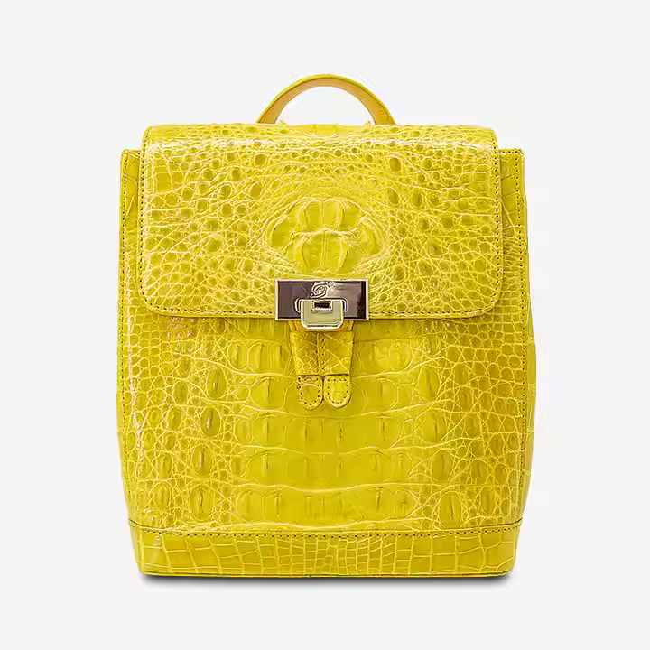 Luxury Genuine Crocodile Leather Backpack High Quality Custom Designer Women's Backpack Size L22 X W13 X H26.5cm Customized Bag