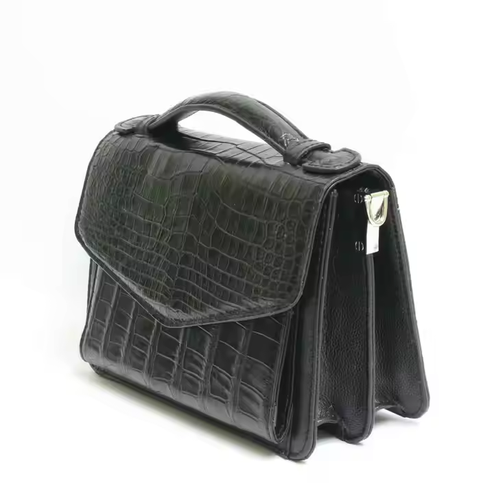 Custom Luxury Women's Handbag Colorful Logo-Printed 100% Genuine Crocodile Leather Factory-Priced Wholesale for Ladies