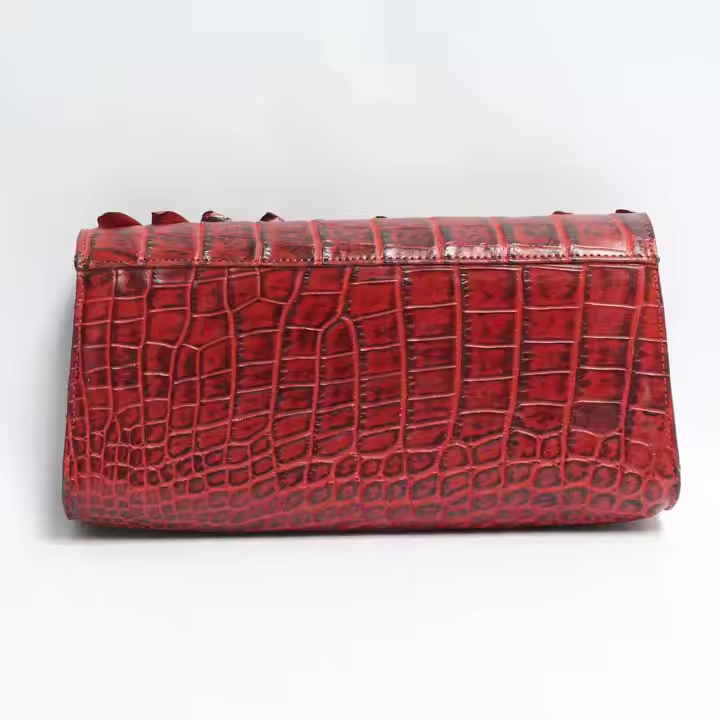 Women's Crocodile Leather Cross Flap Handbag Custom Designer Brand Mini Fashion Bag PC Material OEM/ODM