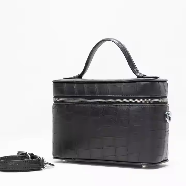 Women Fashion Cosmetic Case Organizer Beauty Box Small Travel Genuine Leather Makeup Bag Wholesale Bags