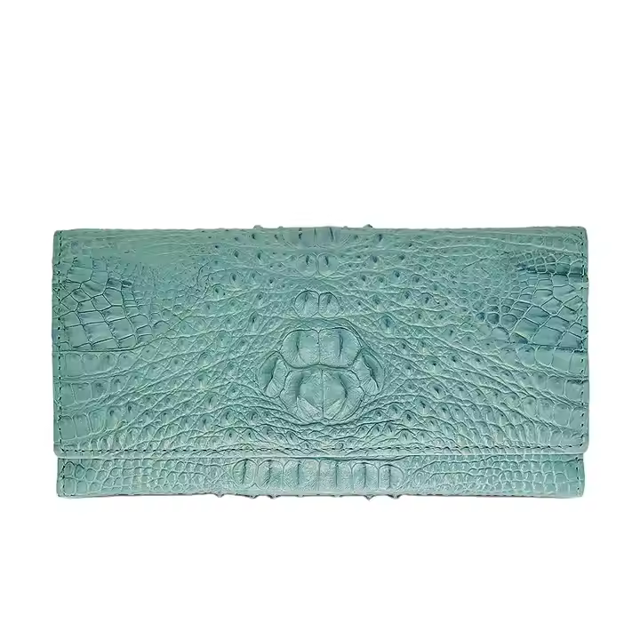 Factory Long Wallet Purse for Women Girls Genuine Etoxic Croco Leather Fashion Clutch Shoulder Bags Handbag
