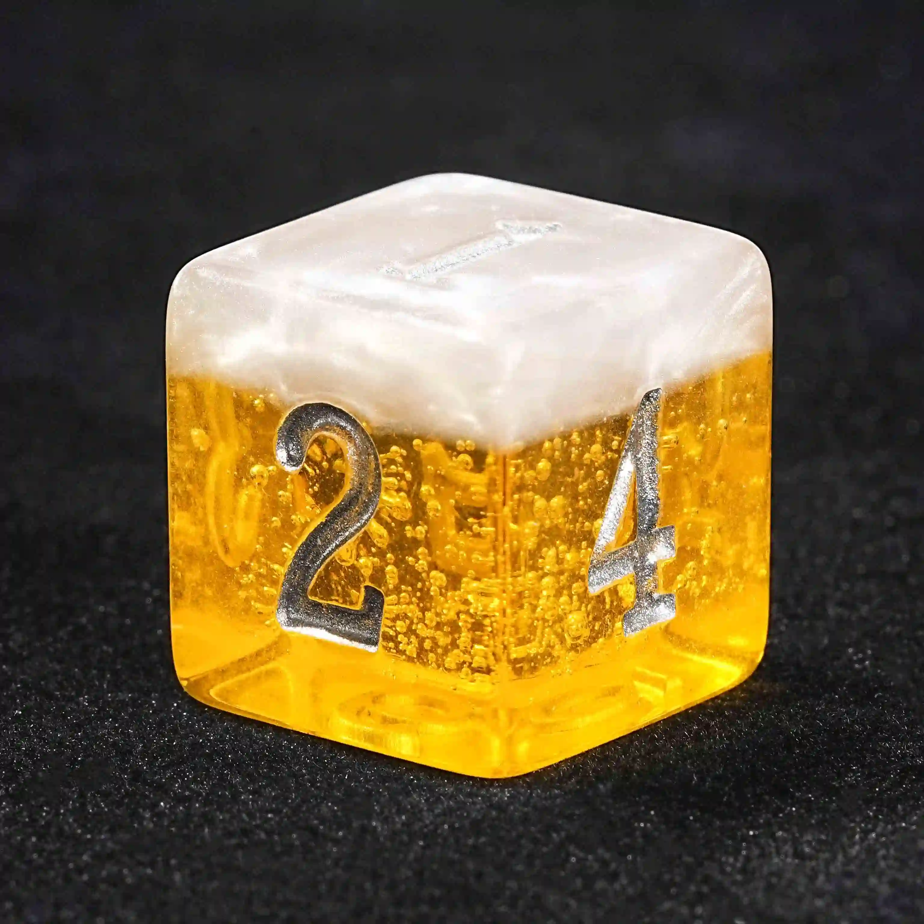 Budweiser Yellow Beer Resin Dice | Bear Dice