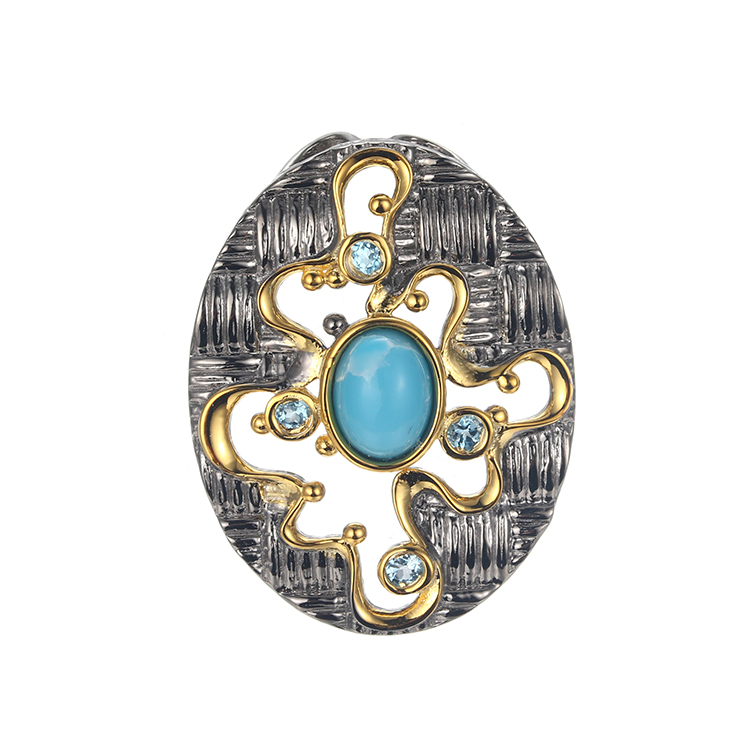 Guangzhou PERFECT Jewelry Mexican 925 Sterling Silver Gold Plated Pendants Jewelry Set Export