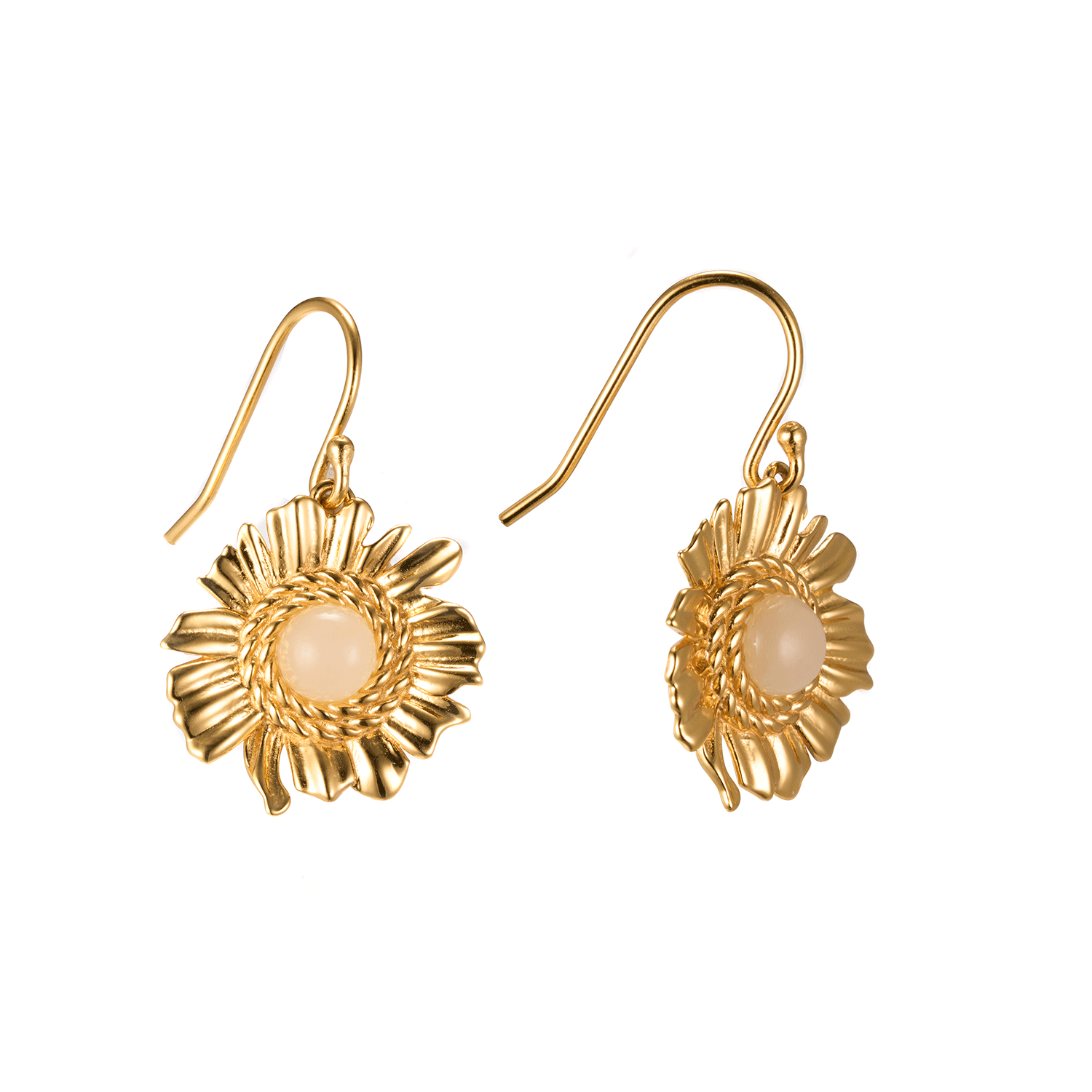 Factory Wholesale Serpentine Sliver Earring Flower For Woman