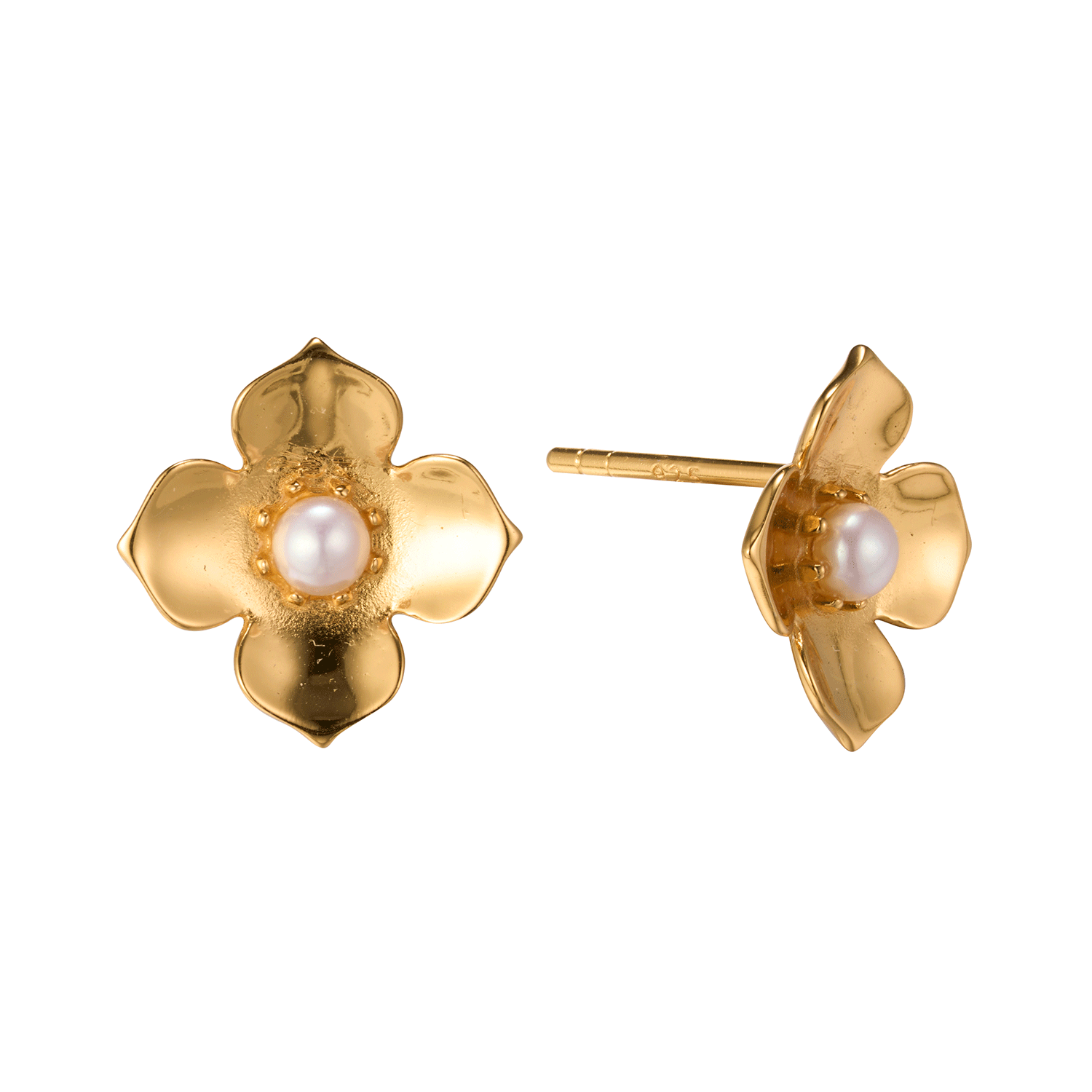 Factory Outlet Flower Pearl Wedding Brides Statement Earrings For Women Sliver