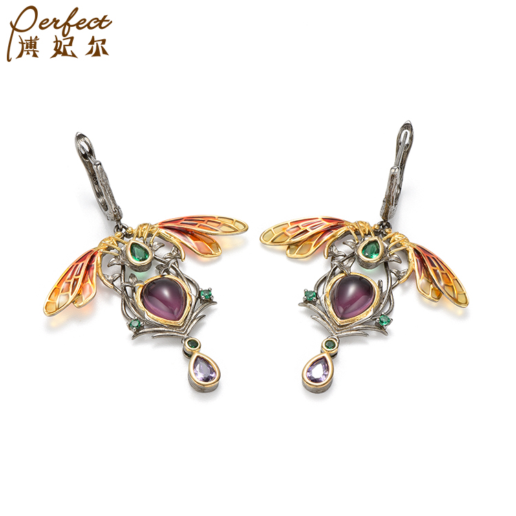 2023 New Fashion Hot Party Must Have real gold plated handmade 925 sterling silver luxury earrings
