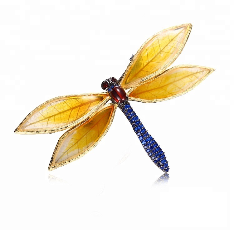 Wholesale China Dragonfly Enamel 925 Sterling Silver Brooch