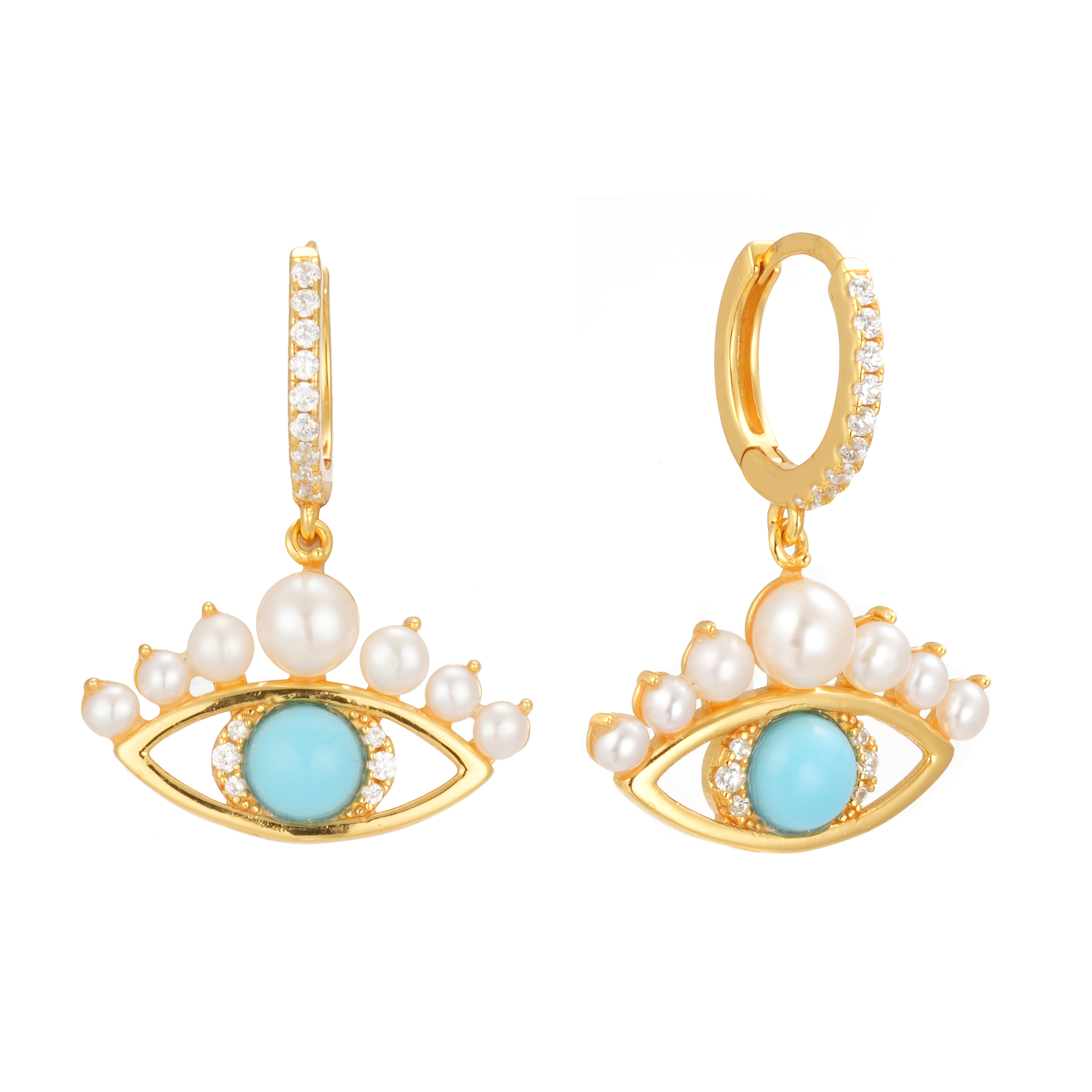 New In 2023 Exotic Big Fashion Party Jewelry  Modern Sliver Eye Earrings With High Popularity