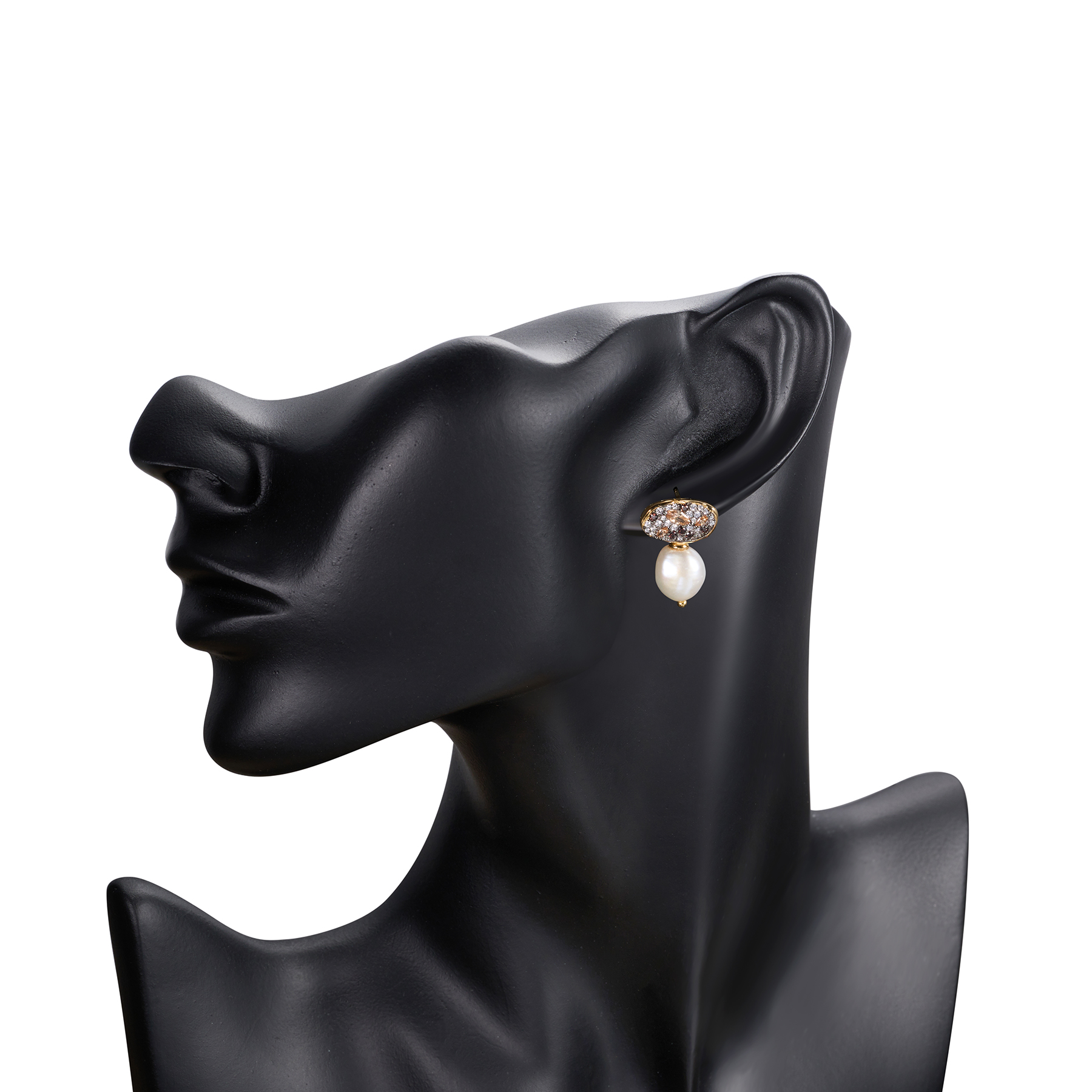 2023 Fashion Jewelry 18k Gold Plated Women Baroque Fresh Water Freshwater Pearl Earrings 925 Sterling Silver Pearl Earrings