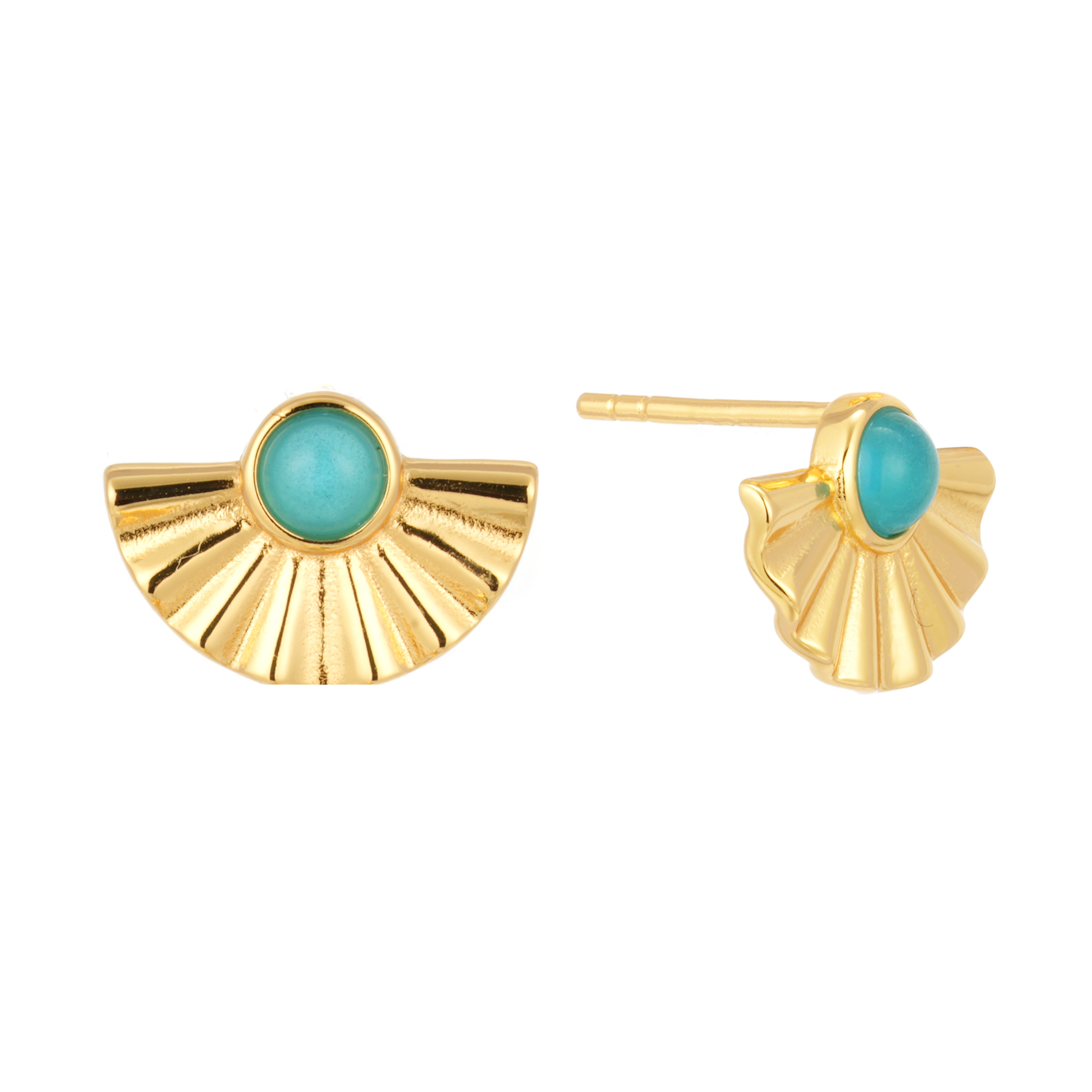 Popular Wholesale 18K Gold Hot Selling Fan Sliver Earrings With Hot Sale