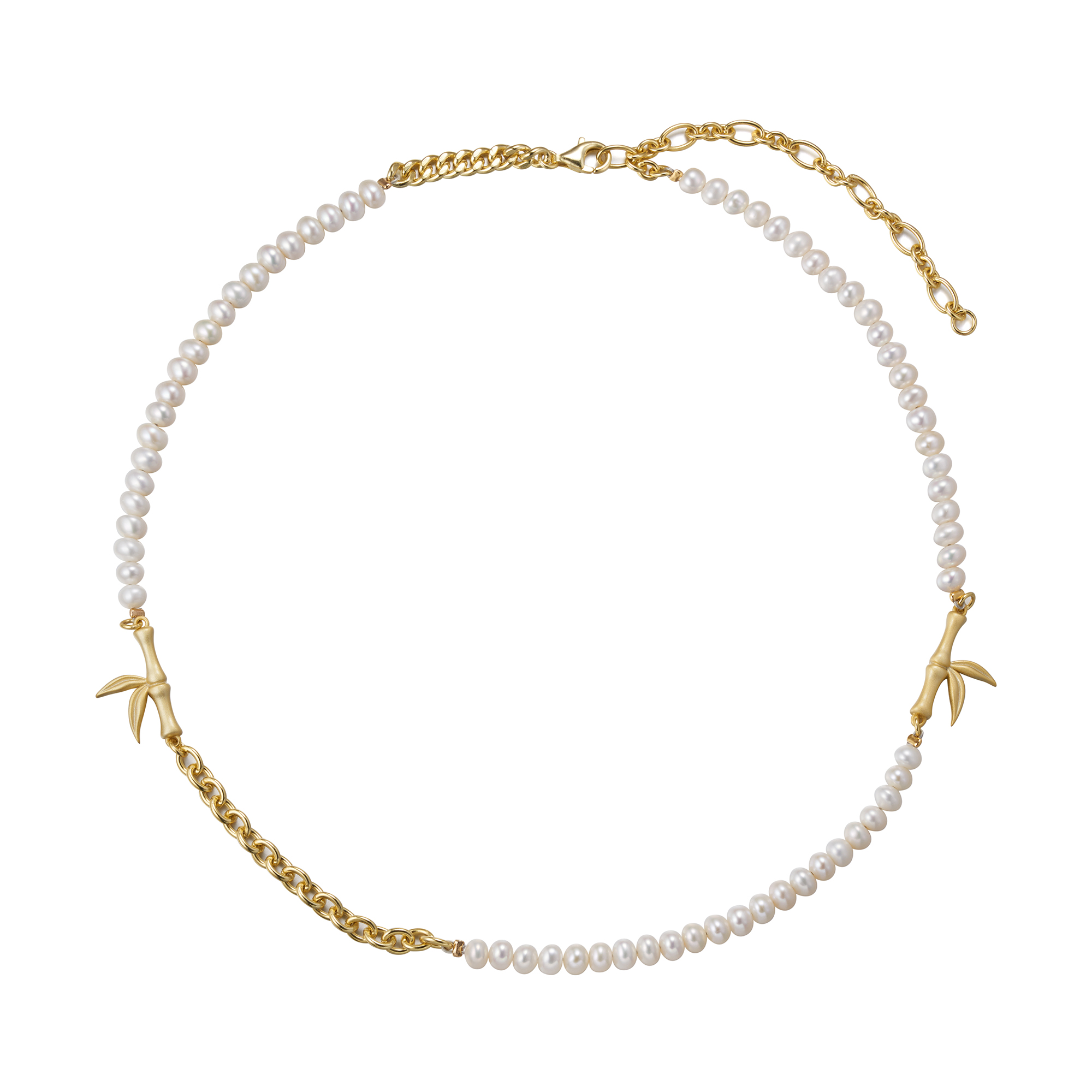 Direct Sales Bamboo Choker Gold 14K Sliver Pearl Necklace For Women With Wholesale Popular