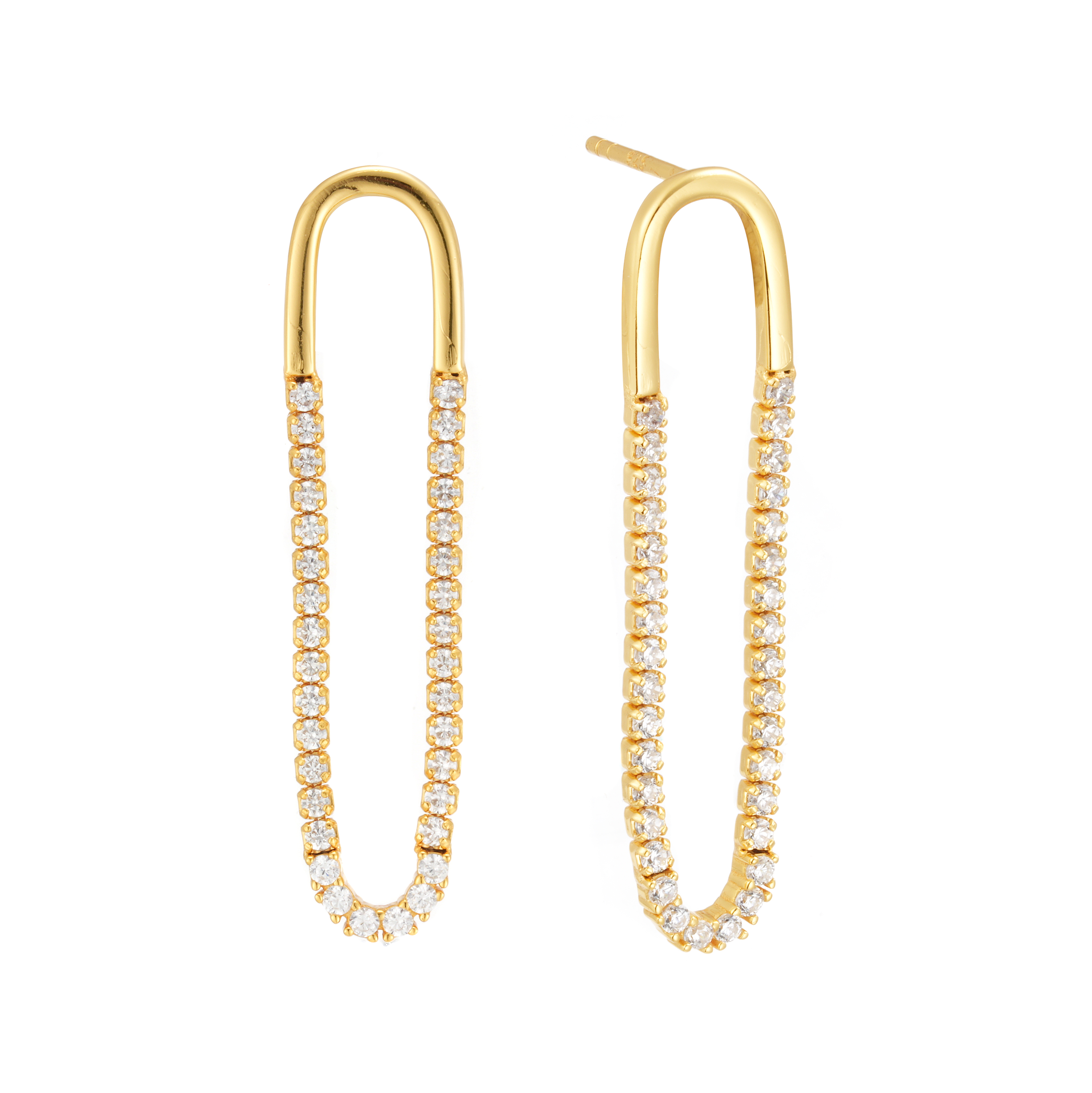 Wholesale New Products White Zircon Long Fashionable Jewelry Sliver Earrings Women 2023