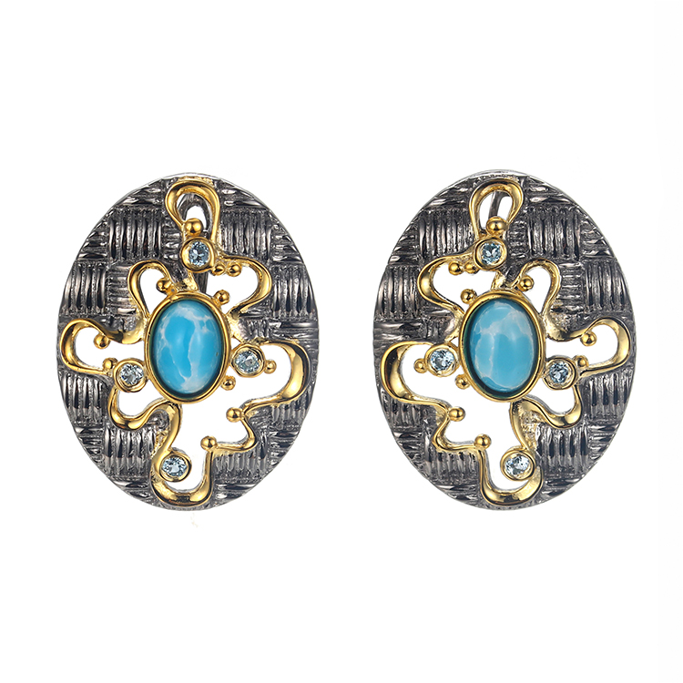 Guangzhou PERFECT Jewelry Mexican 925 Sterling Silver Gold Plated Pendants Jewelry Set Export