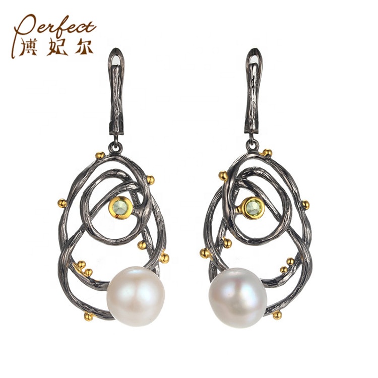 Lavish Green Peridot Jewelry Set Gemstone Handmade Jewellery Supplier Wholesale 925 Sterling Silver Button Pearl Sets