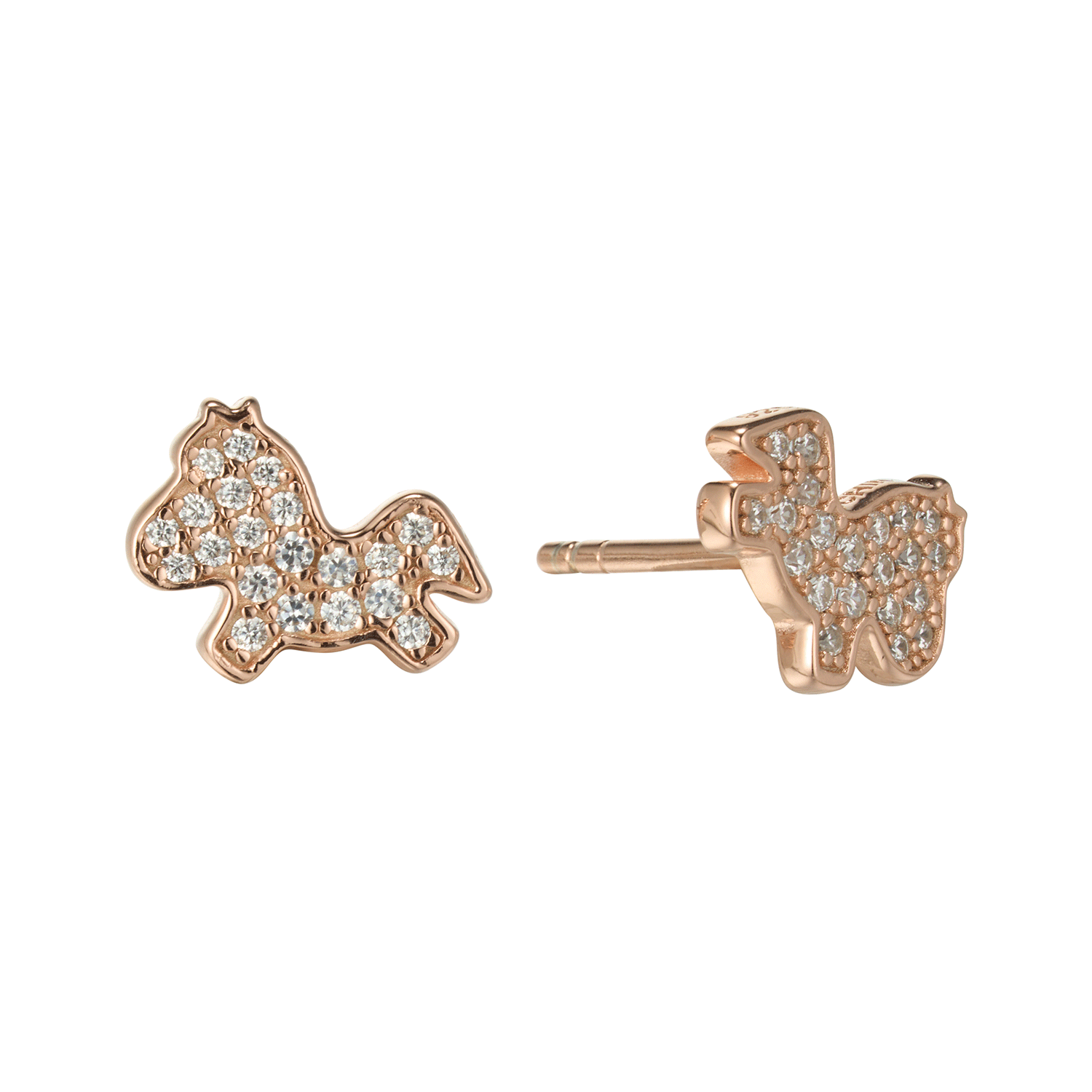 Best Selling Sliver Cartoon 14K Gold Cute Rose Gold Earrings With Factory Hot Sale
