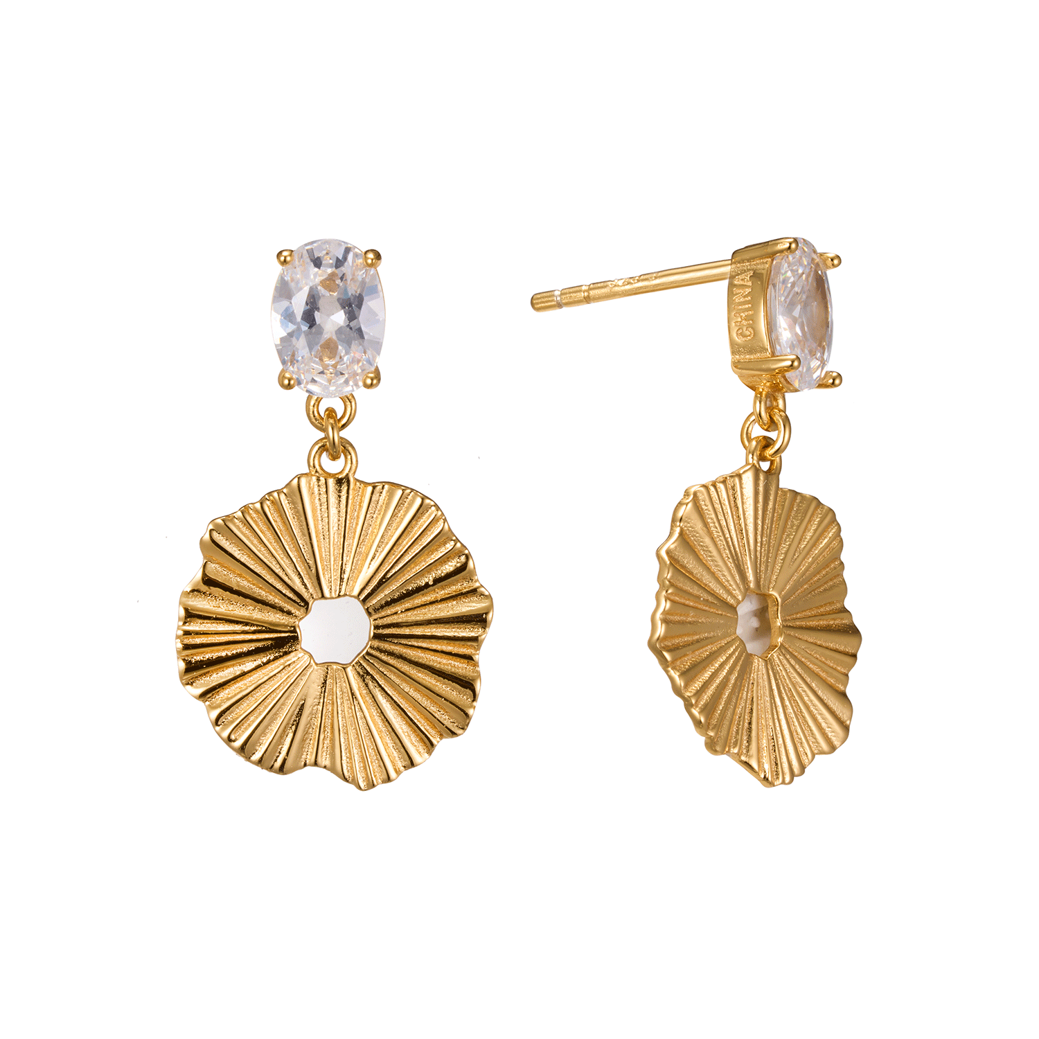 New Innovation Flower Earrings 18K Gold S925 Flower Hawaii Earrings