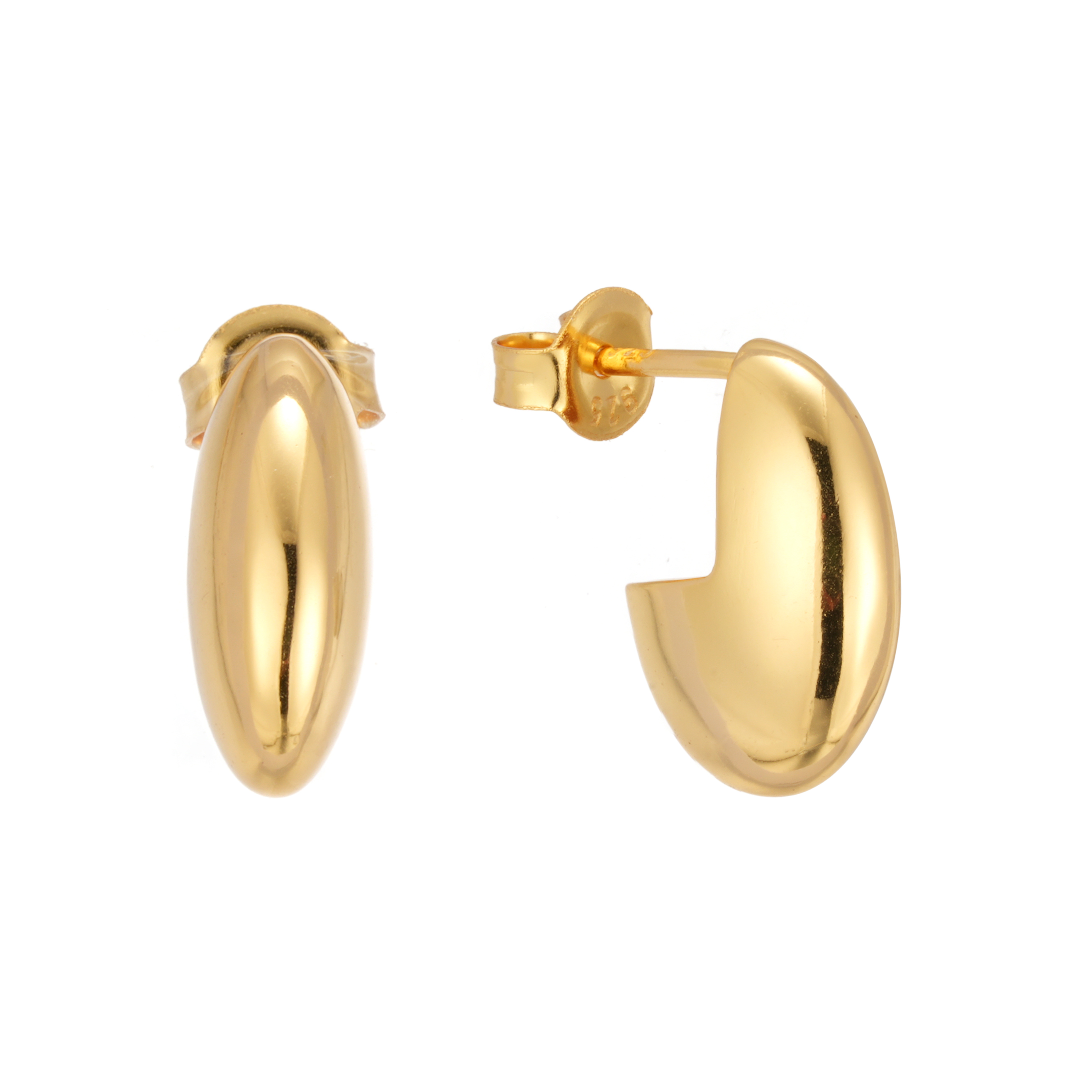 Wholesale China Factory 18K Gold Simple Fashion Vintage Sliver Earrings 18K With Most Popular
