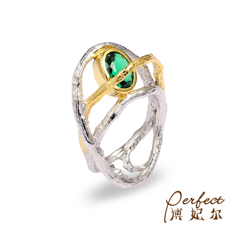 Turkey Style Handmade 925 Sterling Silver Green Spinel Ring