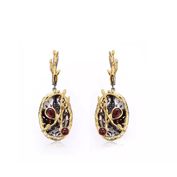 Fashion Design Thailand 925 Sterling Silver Drop Earrings Jewelry