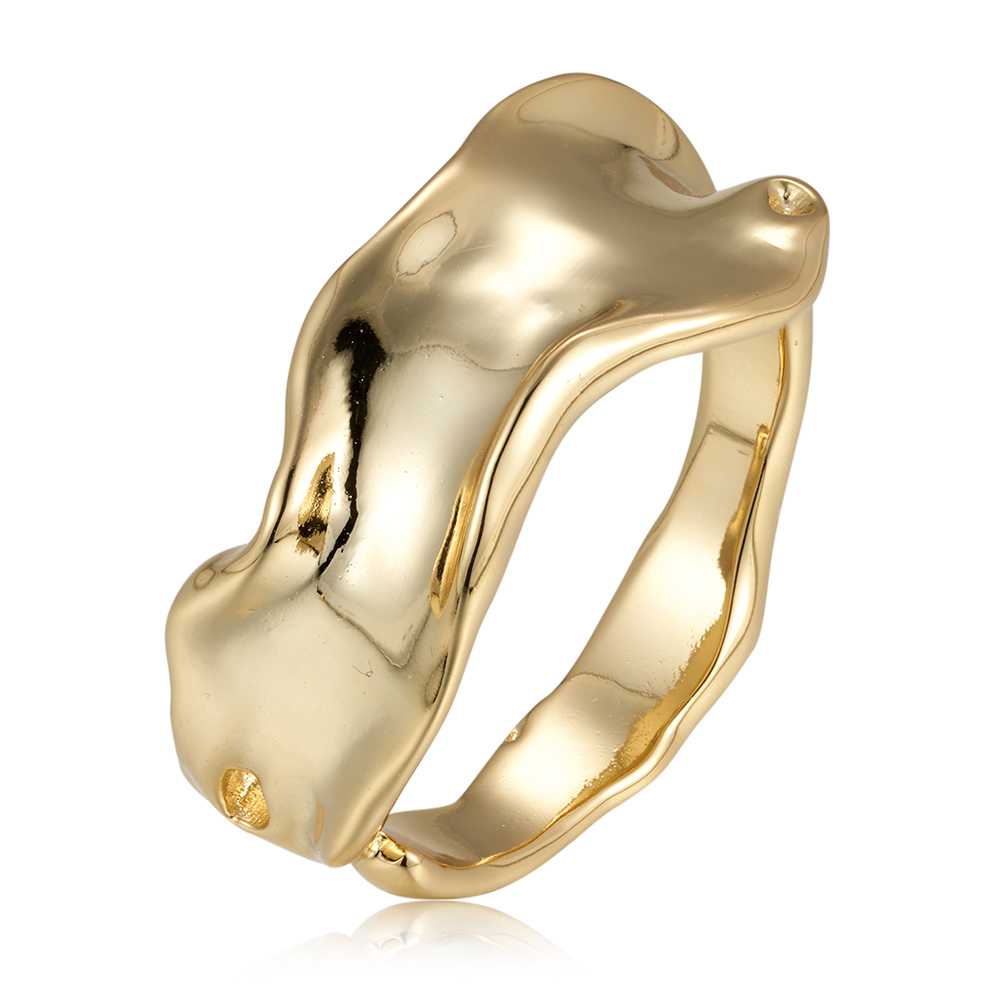 Supplier Jewelry Design Wedding Rings 14K Gold Print Jewelry Western Design Brass Rings Jewellery