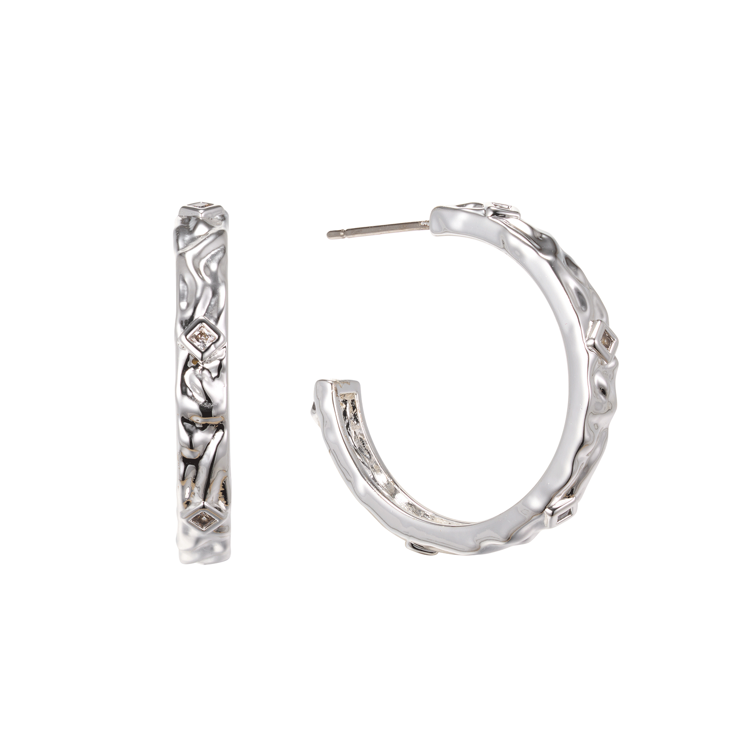 Factory Cute Direct Sales Dainty Brass Designed Latest Geometry Twisted Stud Earrings