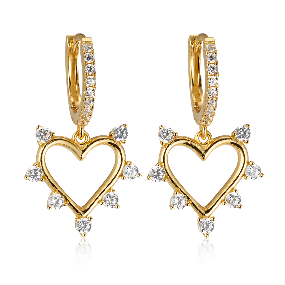 Silver Manufacturer Wholesale Designed Zircon Earrings Popular Jewelry Designers Sliver  Earrings Custom