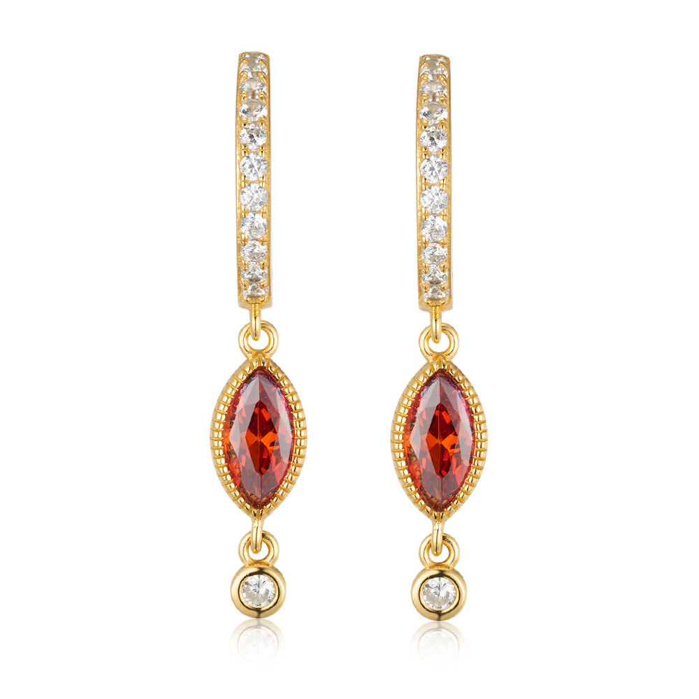 Silver Manufacturer Wholesale Designed Zircon Earrings Popular Jewelry Designers Sliver  Earrings Custom