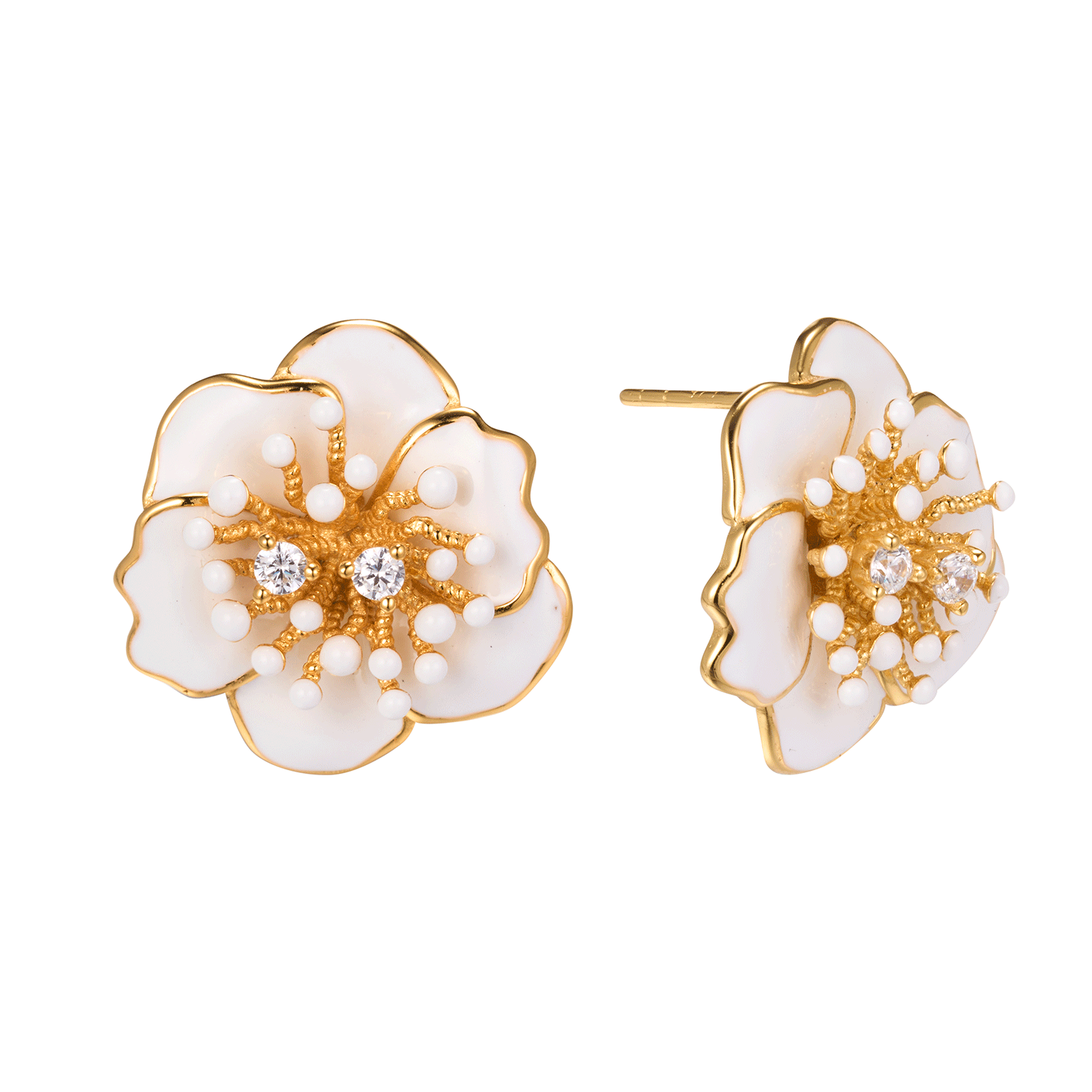 The Most Popular Fashion Jewelry Stud Flowers 925 Sterling Silver Earrings For Women