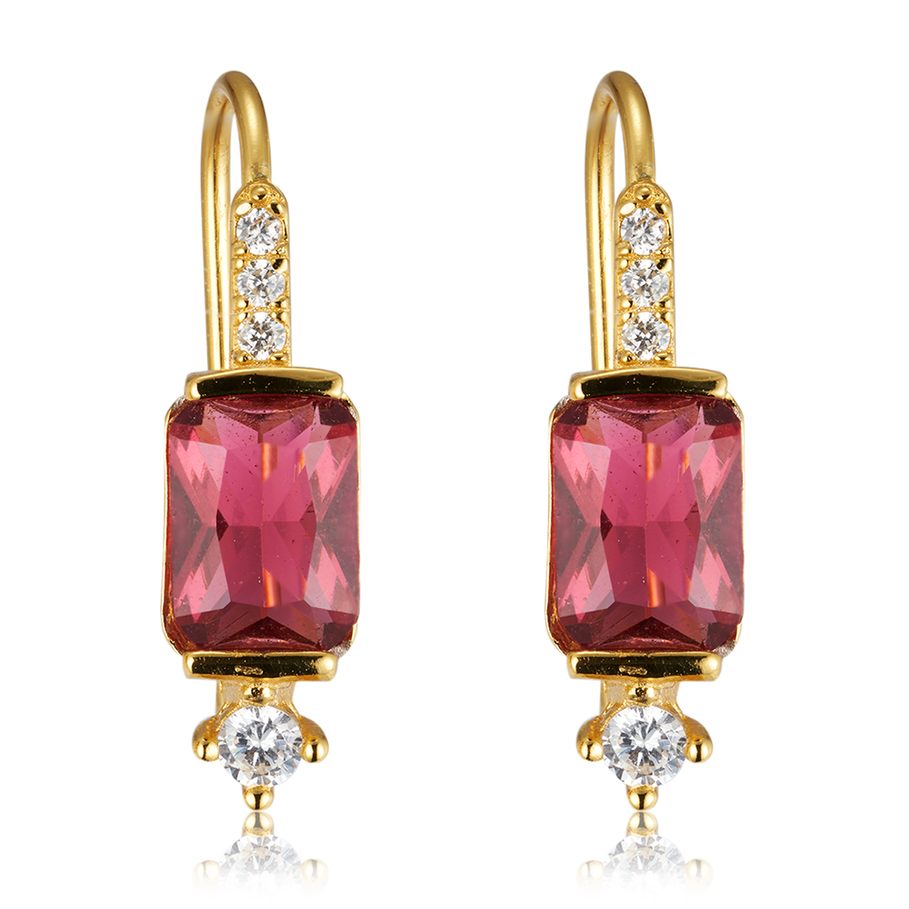 Silver Manufacturer Wholesale Designed Zircon Earrings Popular Jewelry Designers Sliver  Earrings Custom
