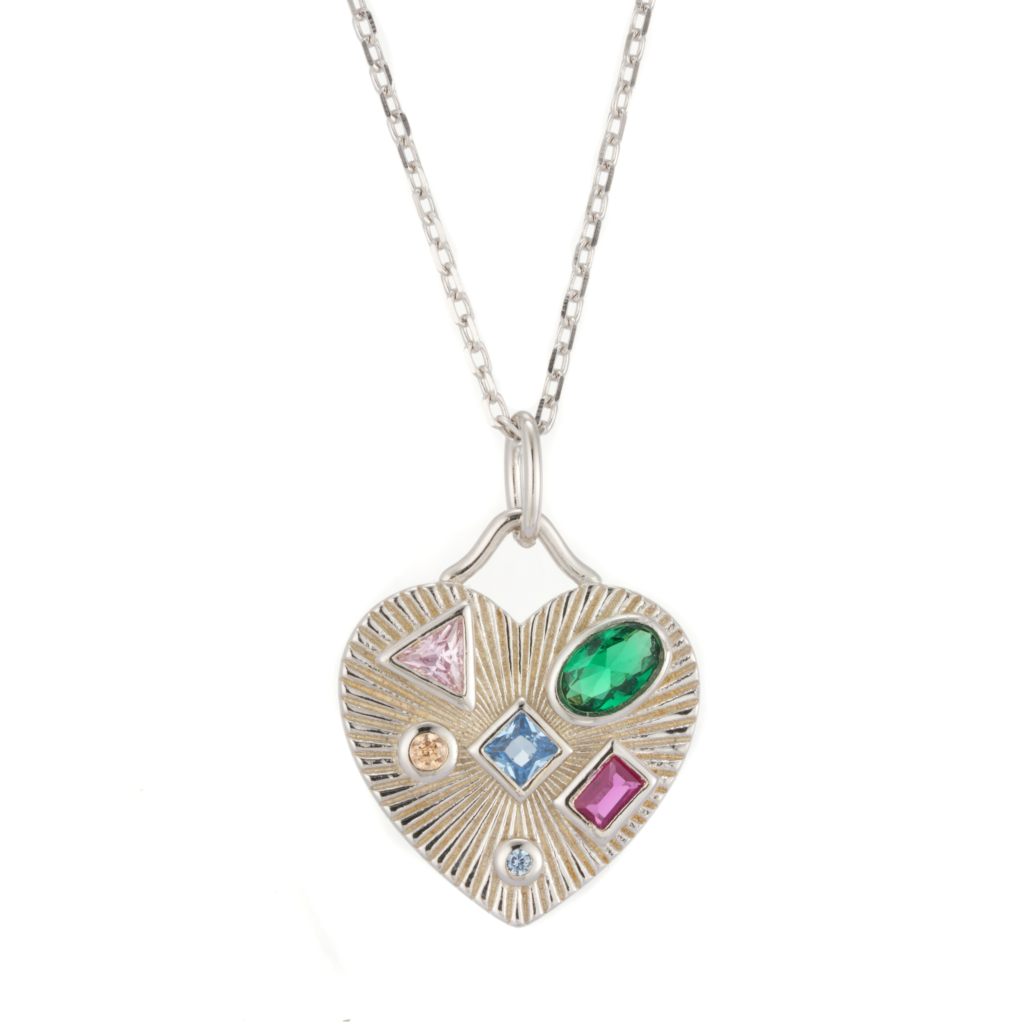 2023 Latest Models Fashionable Zircon Locket Silver 925 Love Heart Pendant Necklace