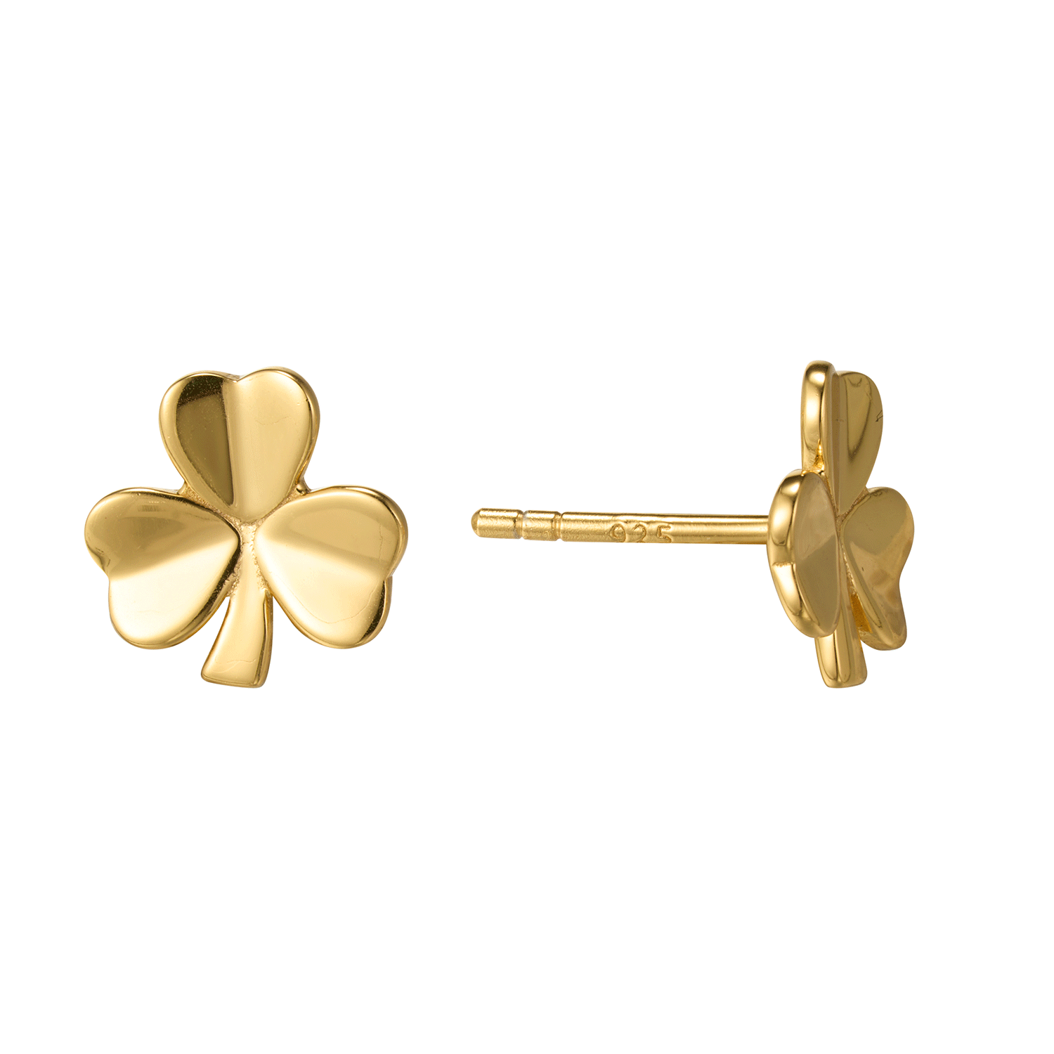 High Quality Wholesale 18K Gold Clover Stud Sliver Earrings For Women