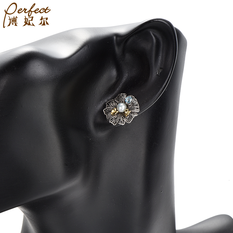 Latest Custom Luxury Top Natural Stone Fine Luxury Women Ring Wedding Jewelry Silver 925 Earrings