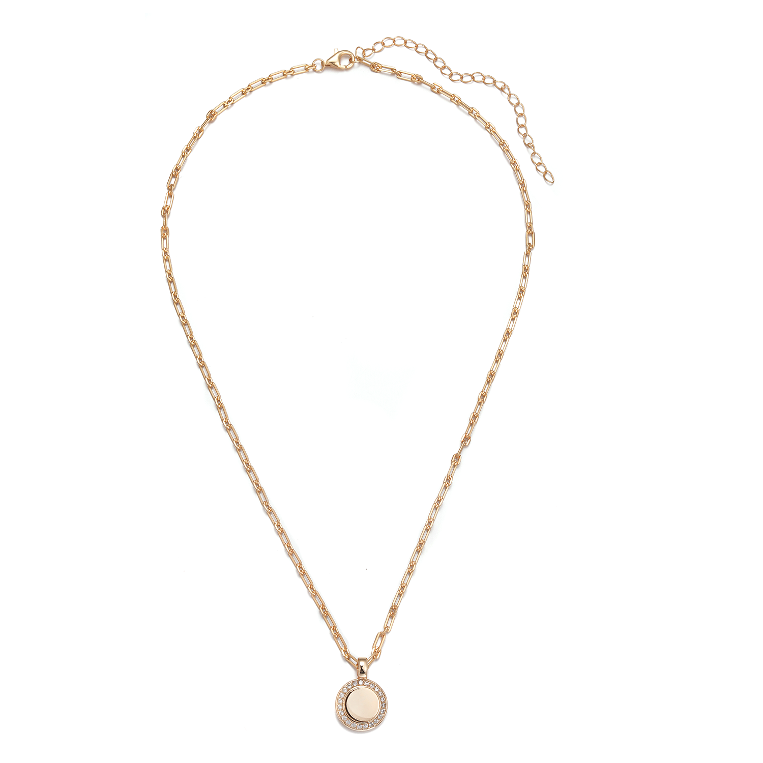 New White Zircon Latest Model Fashionable 14K Gold Fashion Sliver Necklace Statement Jewelry