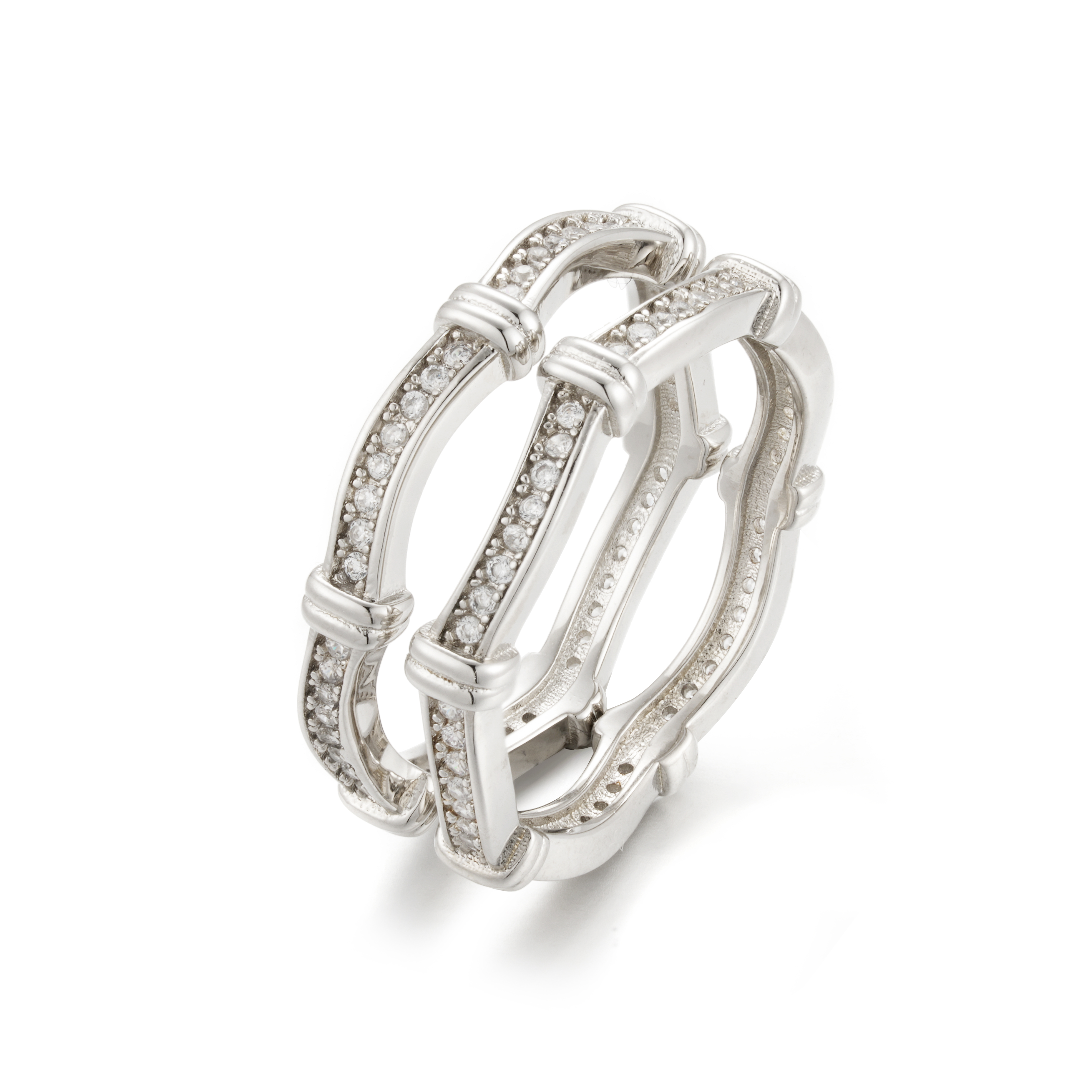 New Product Ideas White Zircon Fine Jewelry Engagement Irregular Brass Ring For Women