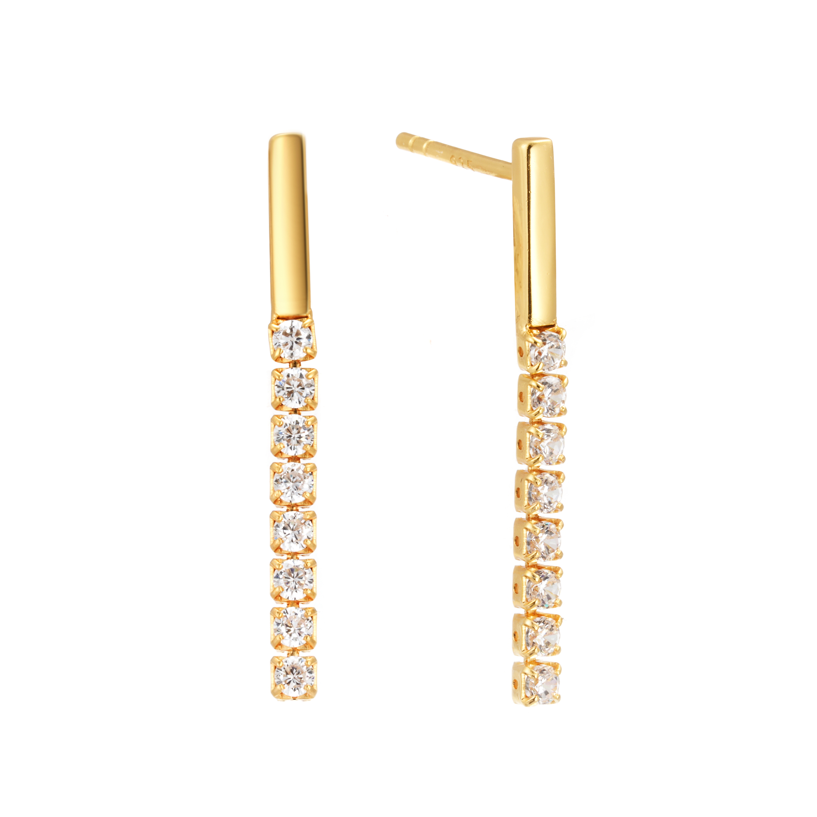Explosive New Products Minimalist 18K Gold Fashion Sliver Earrings Studs With Wholesale Low Price