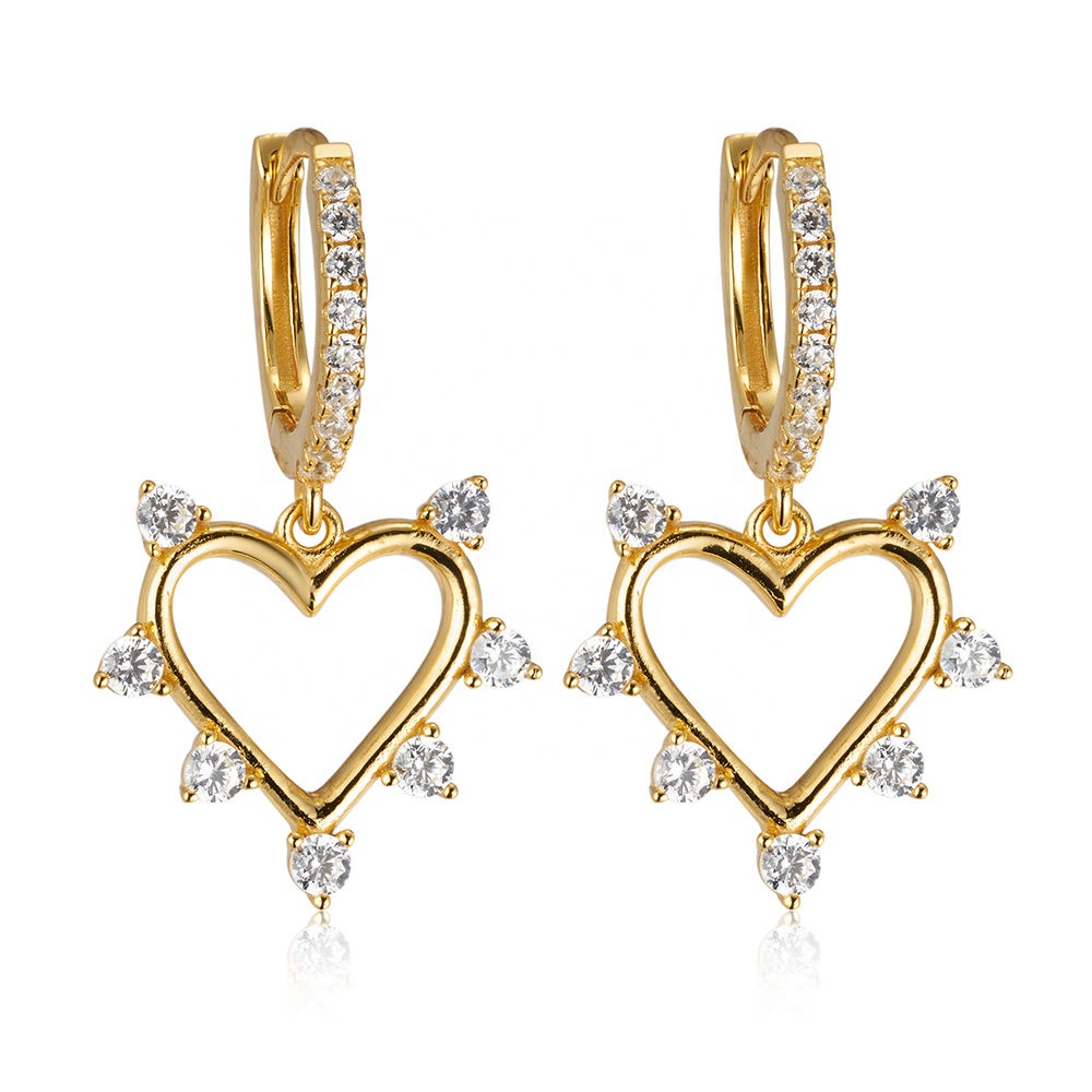 Wholesale Fashion Jewellery Zircon Women Fine Jewelry Stud Sliver Earrings