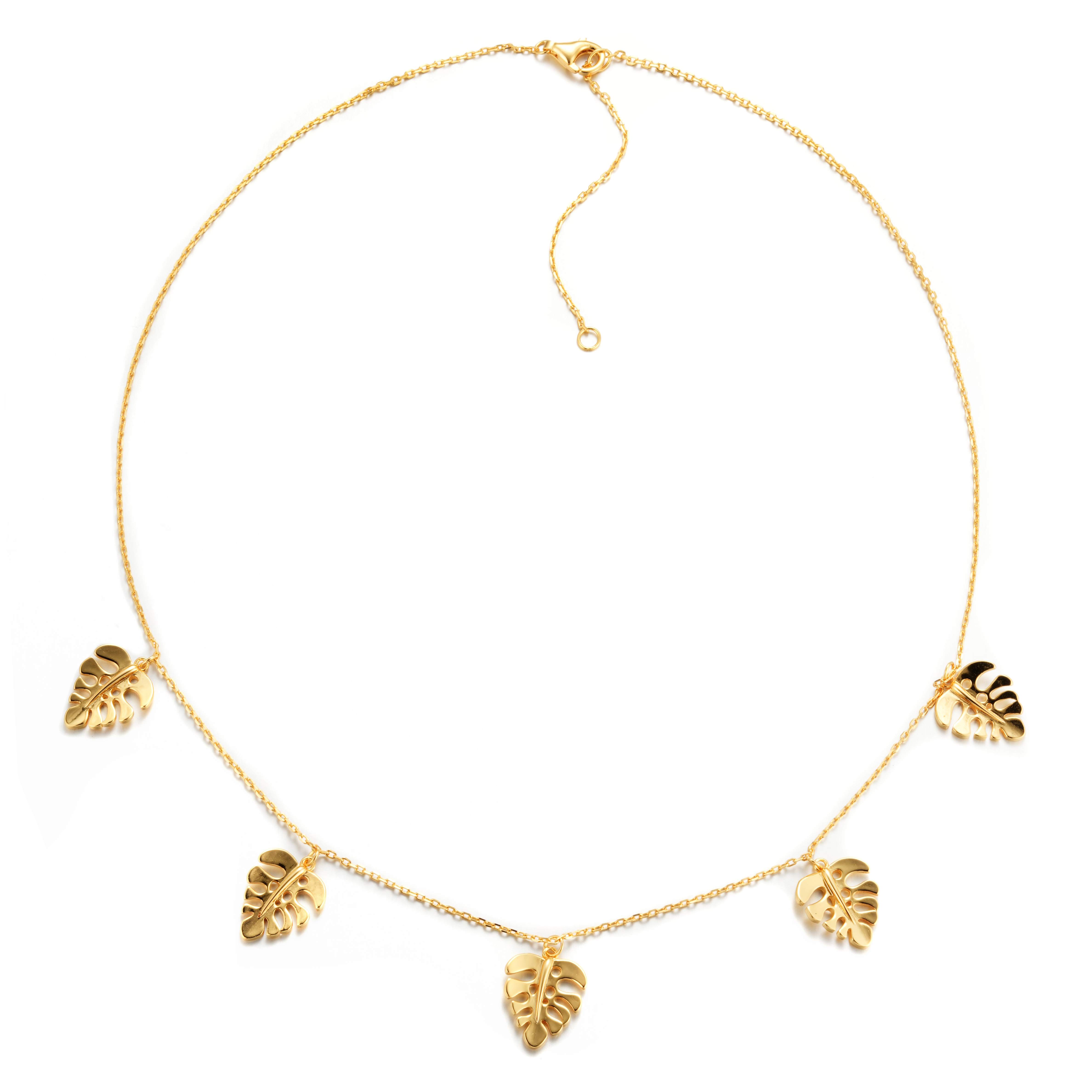 2023 New Customization Fashionable Leaf 925 Silver Minimalist Jewelry Inital Letter Chain Necklace
