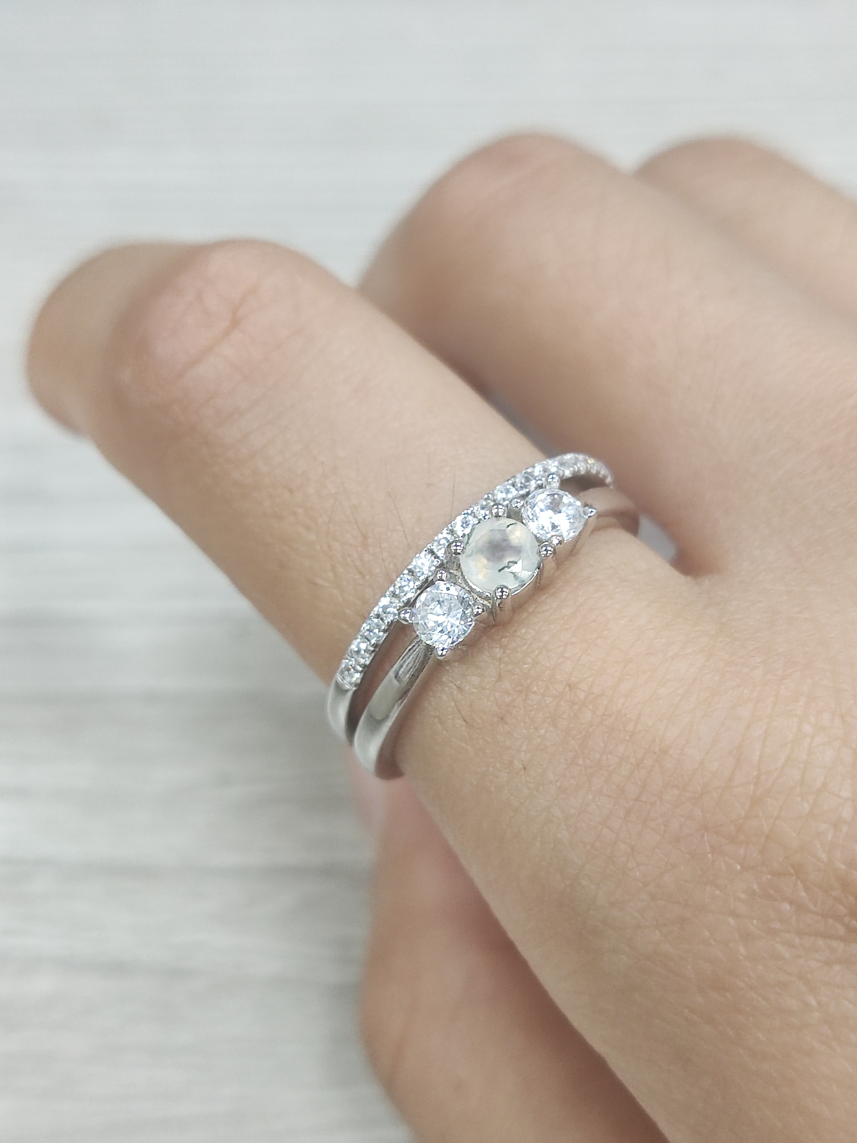 925 Luxury Bridal Gemstone Ring for Women Solitaire Engagement Wedding Band Fine Jewelry Wholesale Agate Sterling Silver Ring