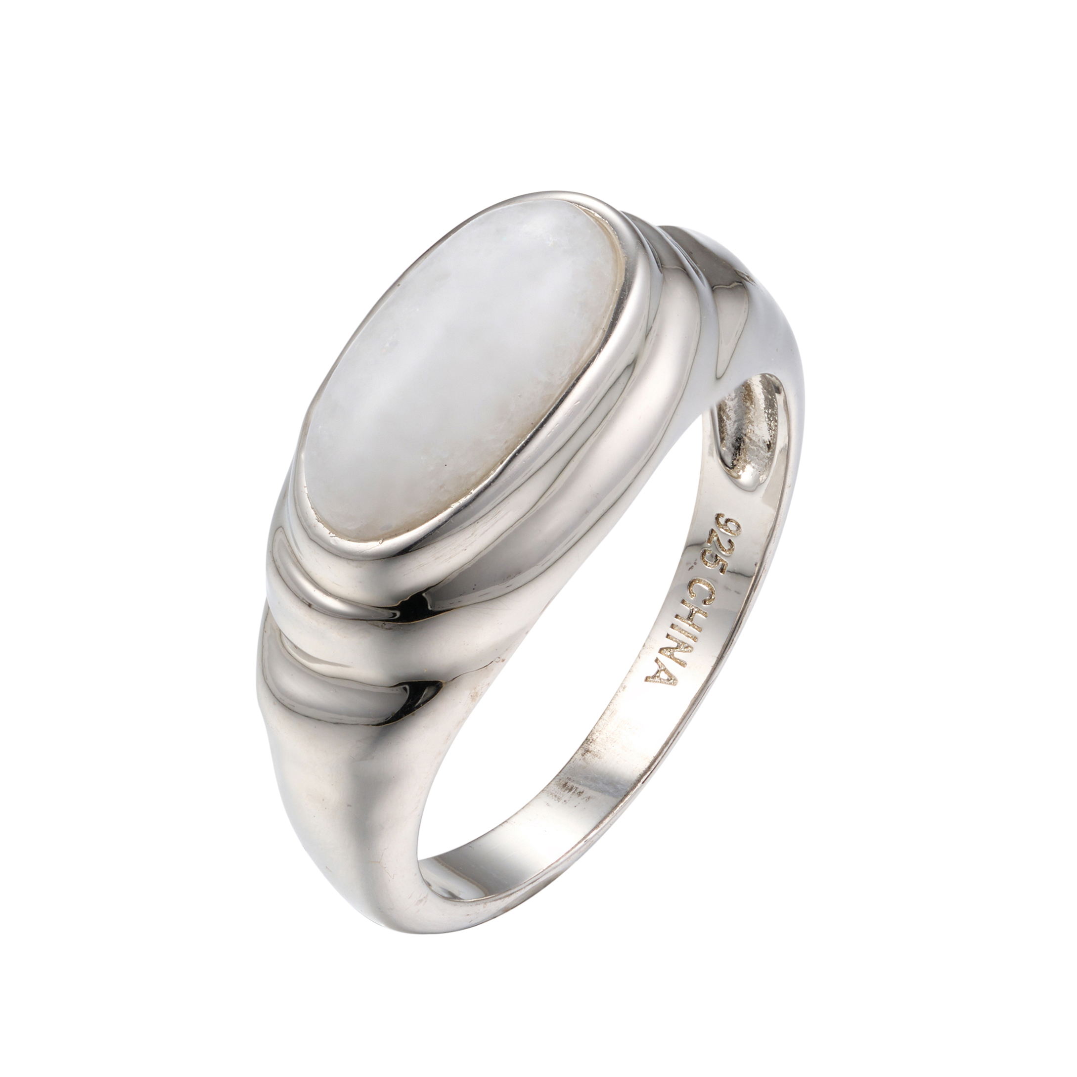 Wholesale Of Fashionable New Features Natural Quartzite Fashion Jewelry Sliver Opal Ring