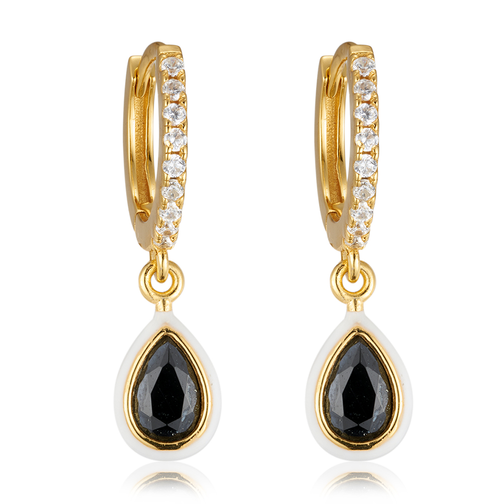 Silver Manufacturer Wholesale Designed Zircon Earrings Popular Jewelry Designers Sliver  Earrings Custom
