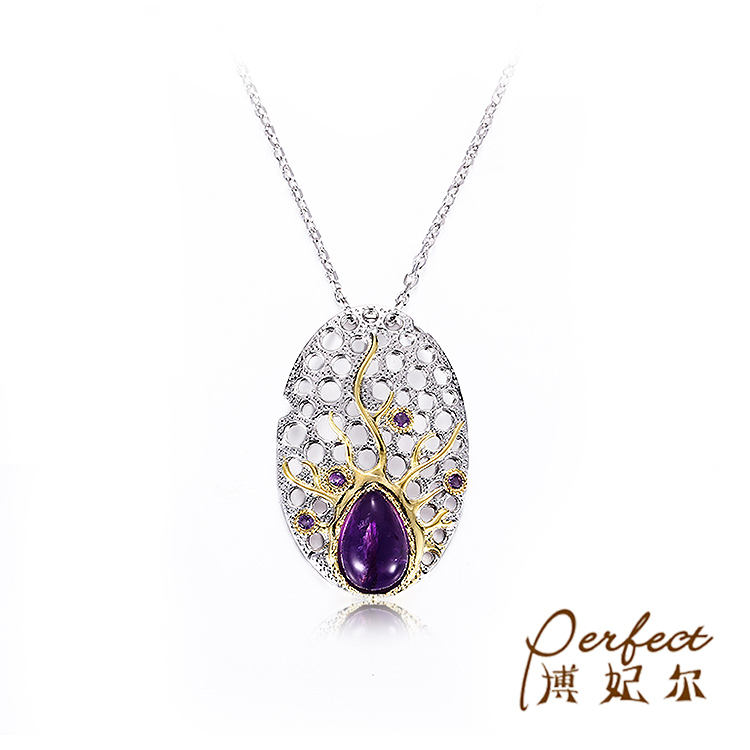 Handmade Natural Amethyst 925 Sterlincg Silver Jewelry Sets in Bangkok